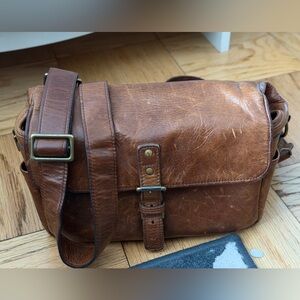 Ona Bowery Cognac Leather Camera Bag READ